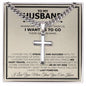 To My Husband Engraved Cuban Cross Necklace - Love You This Much