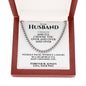 To My Husband I choose You Cuban Chain Necklace - Love You This Much