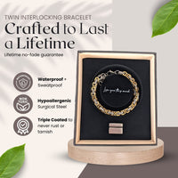 Thumbnail for To My Husband Twist Steel Bracelet - Love You This Much