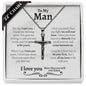 To My Man Cross Necklace - Love You This Much