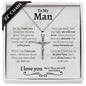 To My Man Cross Necklace - Love You This Much