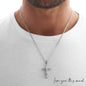 To My Man Cross Necklace - Love You This Much