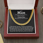 To My Man (I love you) Cuban Link Necklace - Love You This Much