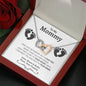 To My Mommy (Tummy Mahogany) Interlocking Hearts Necklace - Love You This Much