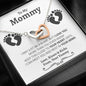 To My Mommy (Tummy Mahogany) Interlocking Hearts Necklace - Love You This Much