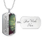 To My Son Cherished Chapters Dog Tag Necklace - Love You This Much