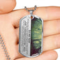 To My Son Cherished Chapters Dog Tag Necklace - Love You This Much