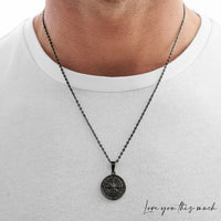 Thumbnail for To My Son Compass Necklace | Love Mom Gift Set - Love You This Much