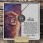 To My Son "Lion" Compass Necklace (Love Dad) - Love You This Much