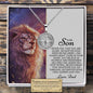 To My Son "Lion" Compass Necklace (Love Dad) - Love You This Much