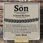 To My Son (Love Mom) Classic Cuban Bracelet - Love You This Much