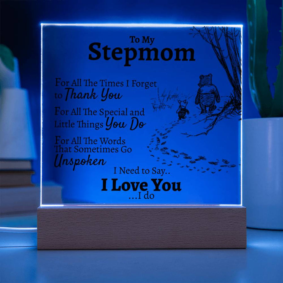 To My Stepmom "For All The..." Square Acrylic - Love You This Much