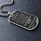 To Our Grandson Dog Tag Necklace - Love You This Much