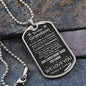 To Our Grandson Dog Tag Necklace - Love You This Much