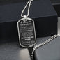 To Our Grandson Dog Tag Necklace - Love You This Much