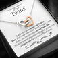 Twins Miscarriage 'Touched by Fear' Interlocking Hearts Necklace - Love You This Much