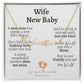 Wife on our New Baby Signature Name Necklace - Love You This Much