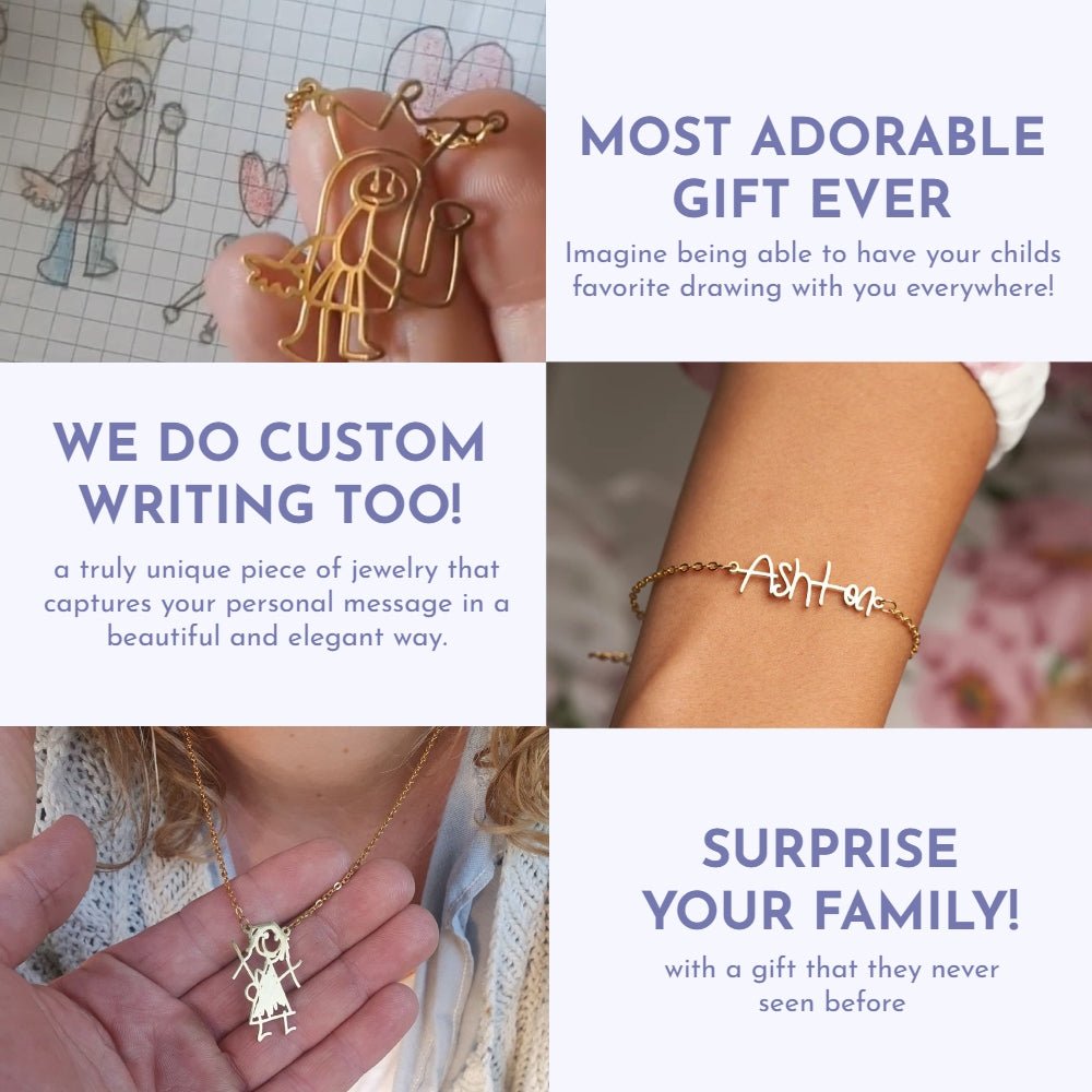 Your Kids Drawing on Jewelry™ - Love You This Much