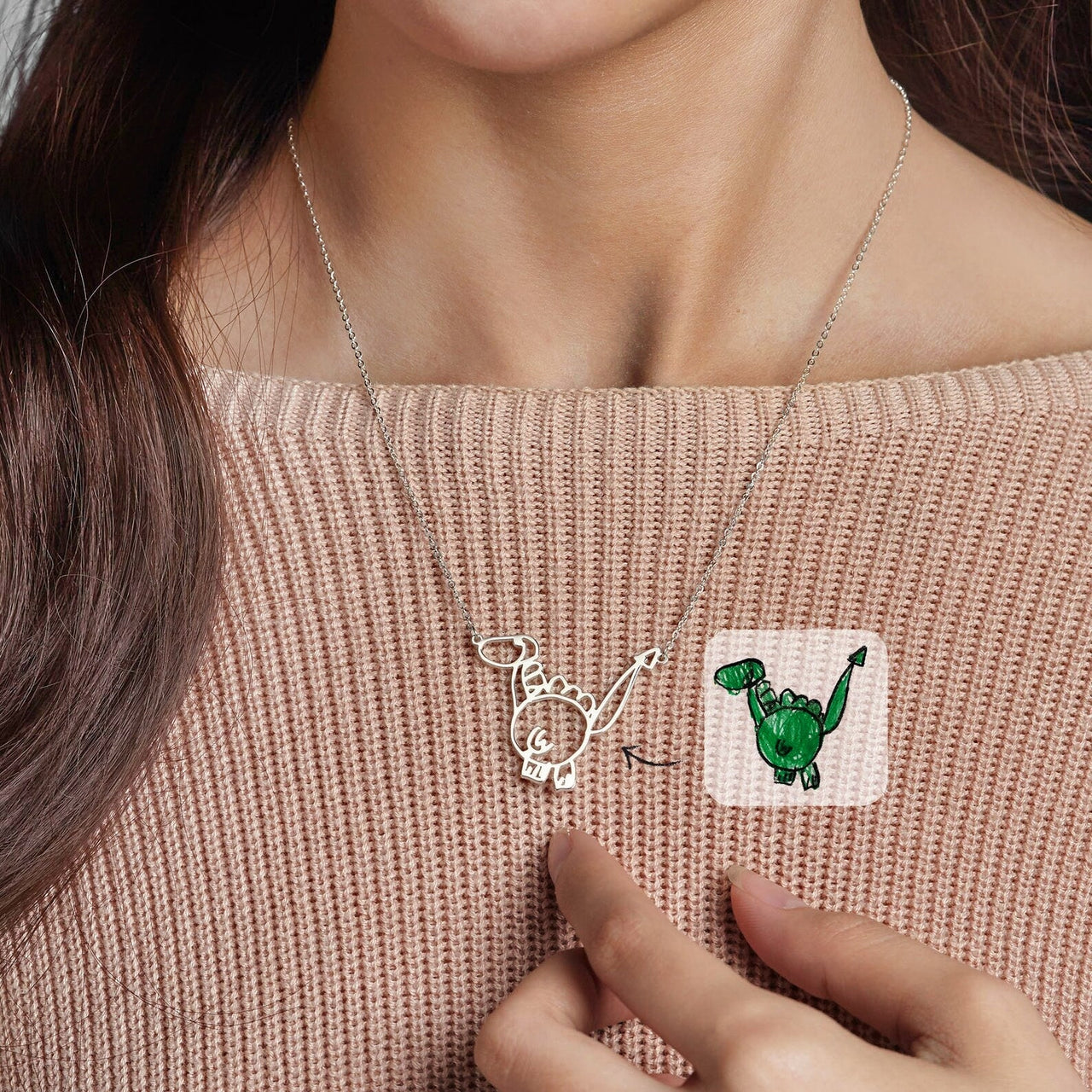 Your Kids Drawing on Jewelry - Love You This Much